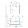 Тумба с раковиной Aquaton Терра 85/Mila 50 дуб кантри, антрацит